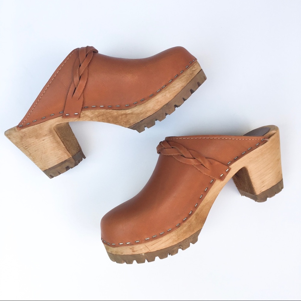 Original Luggage Leather Mia Swedish ‘Elsa’ Clogs